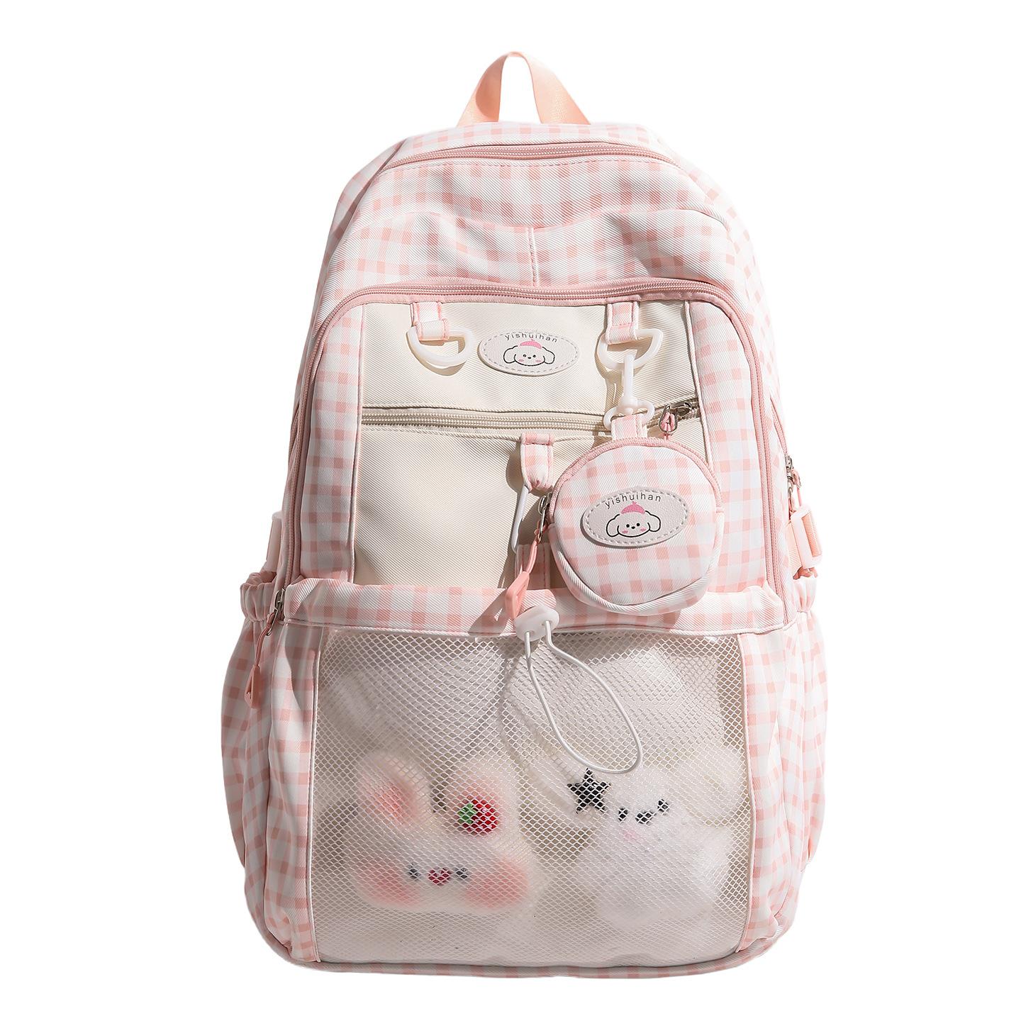Schultasche Mittelschüler Schultasche weiblich süße Schwester Koreanisch hoher Wert Grundschüler College-Stil Rucksack Cartoon groß rosa