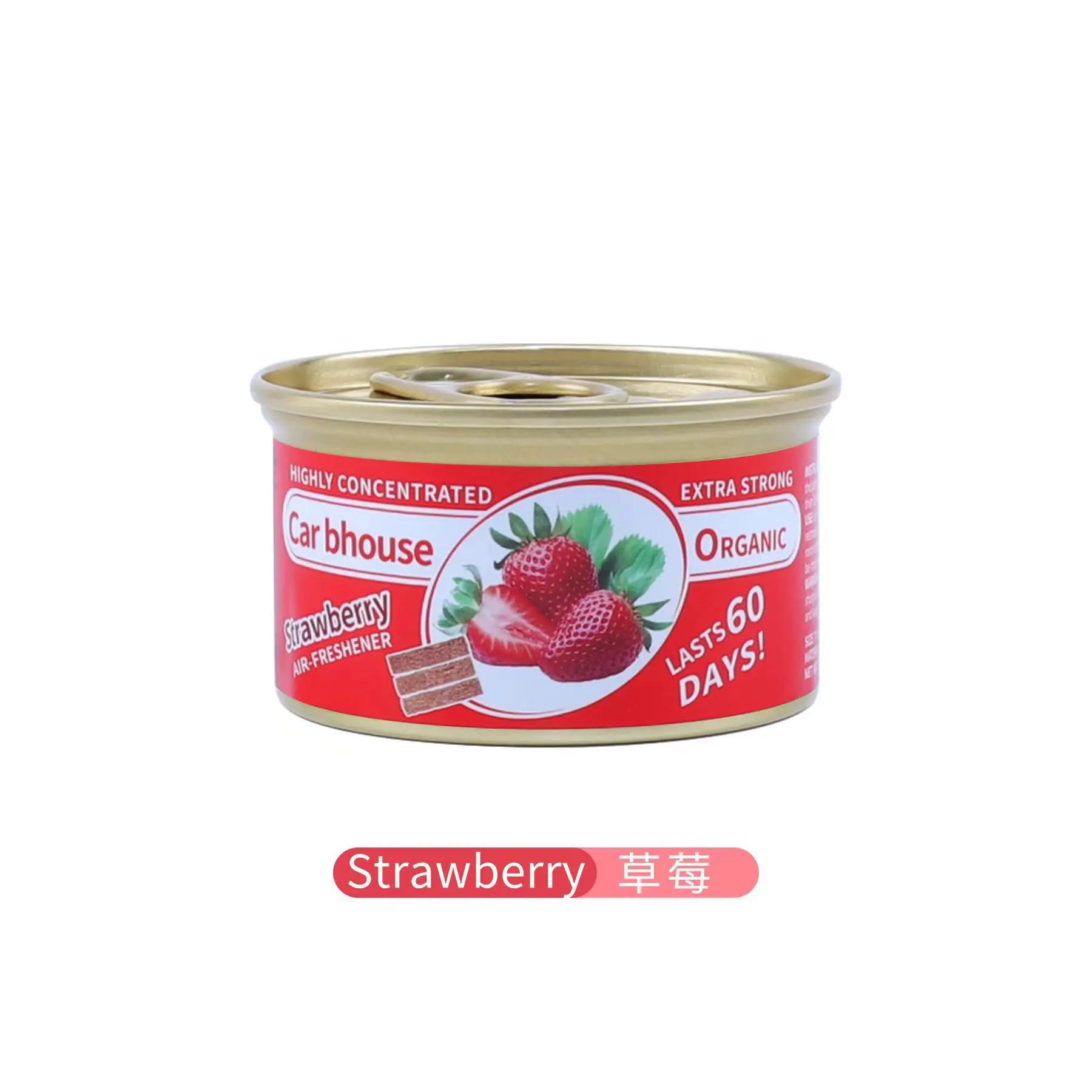 Autozubehör Konserven Holzblöcke Kaffeegeschmack Auto Aromatherapie Neuwagen Deodorant Faser Lufterfrischer Außenhandel Explosion erdbeer