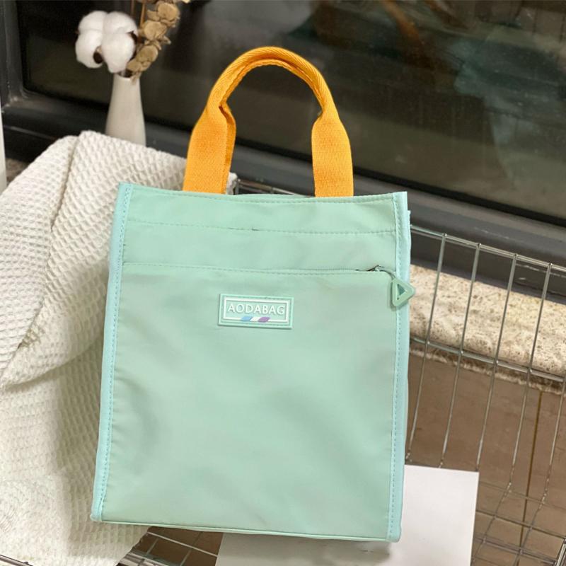 Tragbare Studentenbuchtaschen Tragetasche Aktentasche Reisetaschen mit Griff oben für Frauen Oxford Handtasche Arbeitsaktentasche Tragetasche für Mama see-grüne