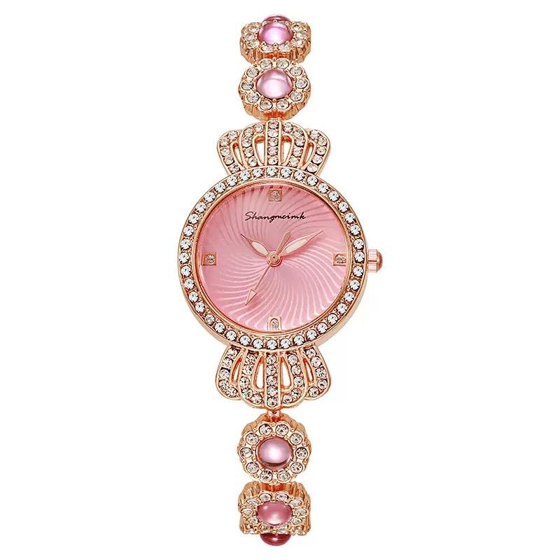 Damen-Quarz-Armbanduhren, Top-Luxus-Damenuhren, originelles Design, beste Geschenke für Ehefrau, Familie, Freunde rosa