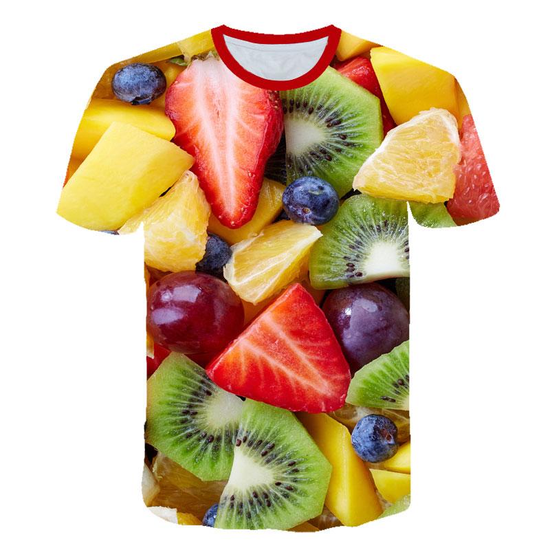 Sommer Obst Lebensmittel 3D Druck T-Shirts Mode Streetwear T-Shirts Männer Frau Kurzarm T-Shirts Übergroße Harajuku Kinder Top Kleidung 2XL