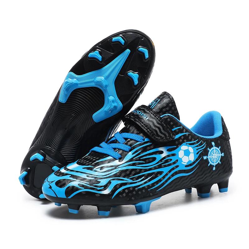 Mode Kinder Fußballschuhe für Jungen Kostenloser Versand Rasen Trainings Fußballschuhe Outdoor Sport Futsal Hallenfußballschuh für Kinder EU 39