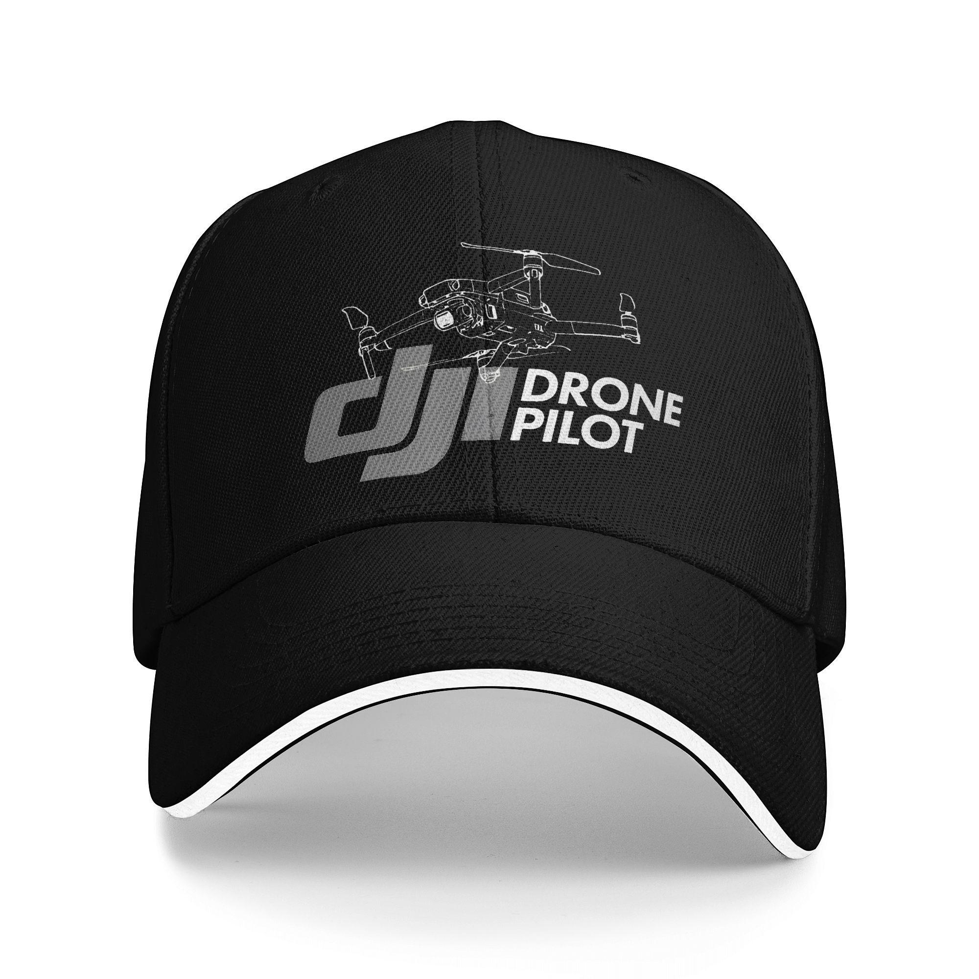 Baseballkappe Dji Drohnenpilot Zubehör Unisex Trucker-Kappe Kappen Einzigartig Formell Alle Jahreszeiten Reisen Verstellbar Snapback Adjustable black