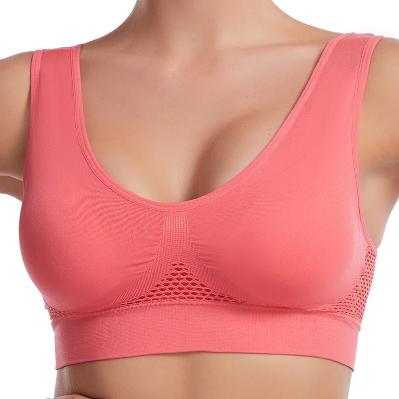 Kein Stahlring, hohles Netz, Belüftungsloch, Sport-BH, stoßfest, Yoga, Laufen, große Unterwäsche, Damen-Sport-BH XXXXXL