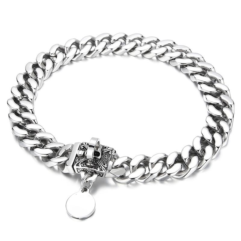 Kalen 20/31mm Große Schwere Kubanische Kette Für Hund Große Kette Edelstahl 316L Unterstützung Graviert Einfacher Name Service Klobiges Halsband