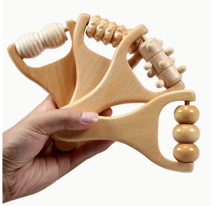 4Pcs Massage Rollers Neck Roller Massager Trigger Point Roller Massager Muscle Roller for Back Face Waist Leg Arm