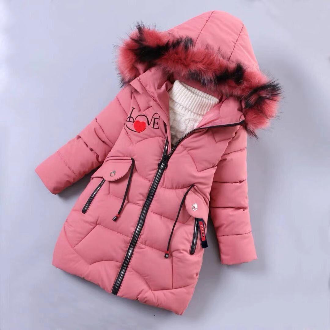 Mädchen Winterjacke Kinder verdicken Mantel Kinder Baumwolle gefütterte Kleidung Mädchen Winterjacke 130 brown