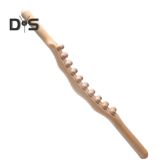 Holz-Massageroller für Lymphdrainage, Hand-Cellulite-Massagegerät für Nacken, Rücken, Taille, Beine, Akupunkturpunkt-Stimulationsstab D