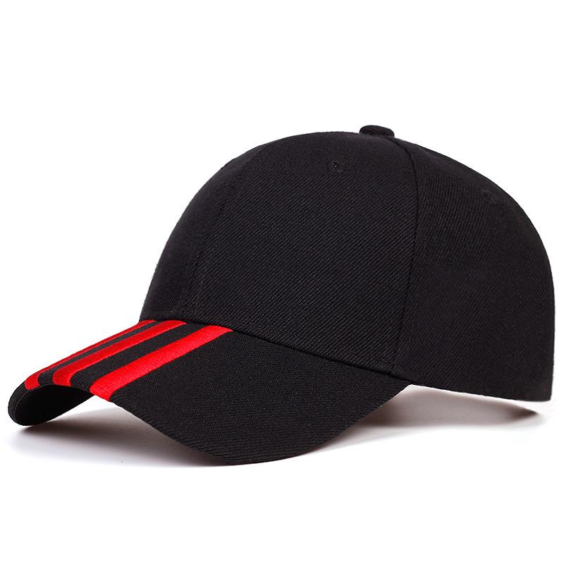 Mode Stickerei Baumwolle Baseball Cap Einstellbar Outdoor Sonnenschutz Hut Männer Hip Hop Caps Frauen Golf Cap Wild Hüte rot/schwarz