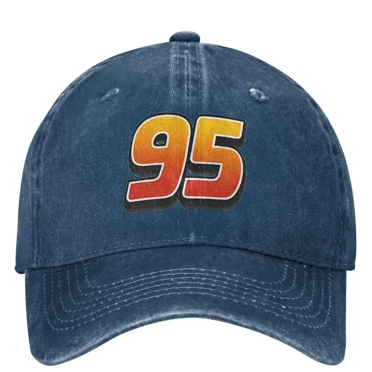 Lightning McQueen Cars 95 Baseballkappe Unisex Herren Sonnenschutz Hip Hop Hüte Sommer y2k Retro Outdoor Fitnessstudio Baseballkappen One Size gray