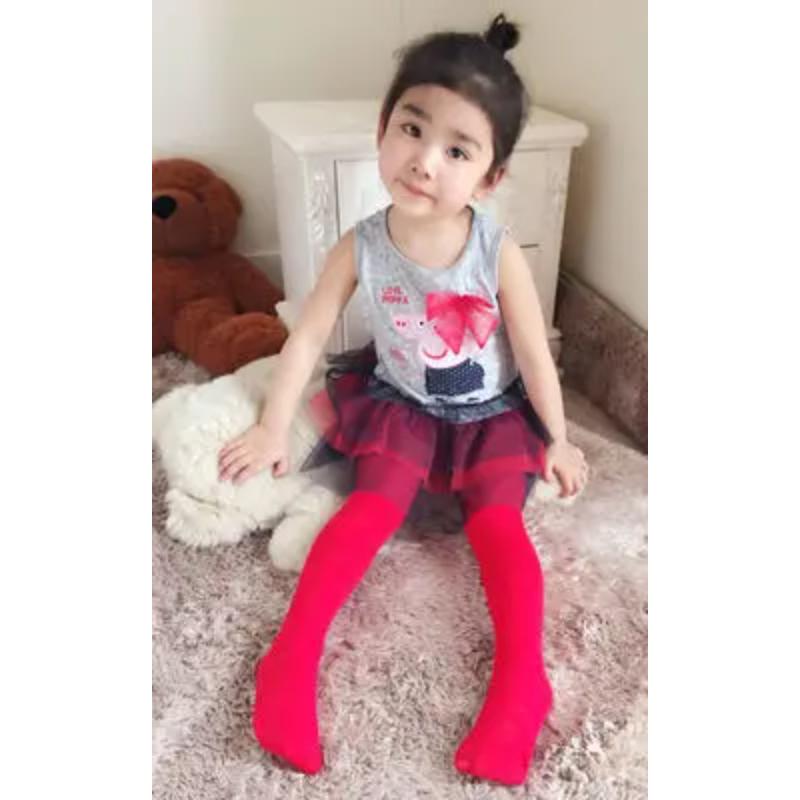 Mädchen Ballett Tanz Strumpfhose Kinder Eine dünne Sektion Mode Samt Strumpfhose Baby Einfarbig Schwarz Weiß Strümpfe XL rot