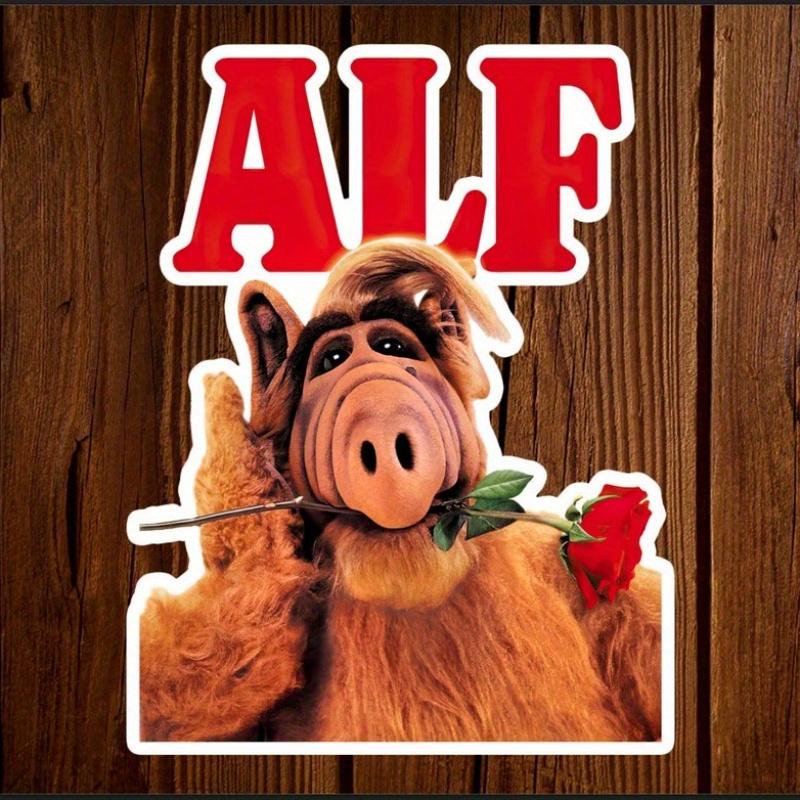 Alf Wasserdichter Vinylaufkleber | 80er Retro-Aufkleber | Alf Kein Problem Wasserdichter Aufkleber | Lucky The Cat Aufkleber | Lustiger Erwachsenen-Vintage-Aufkleber 5PC