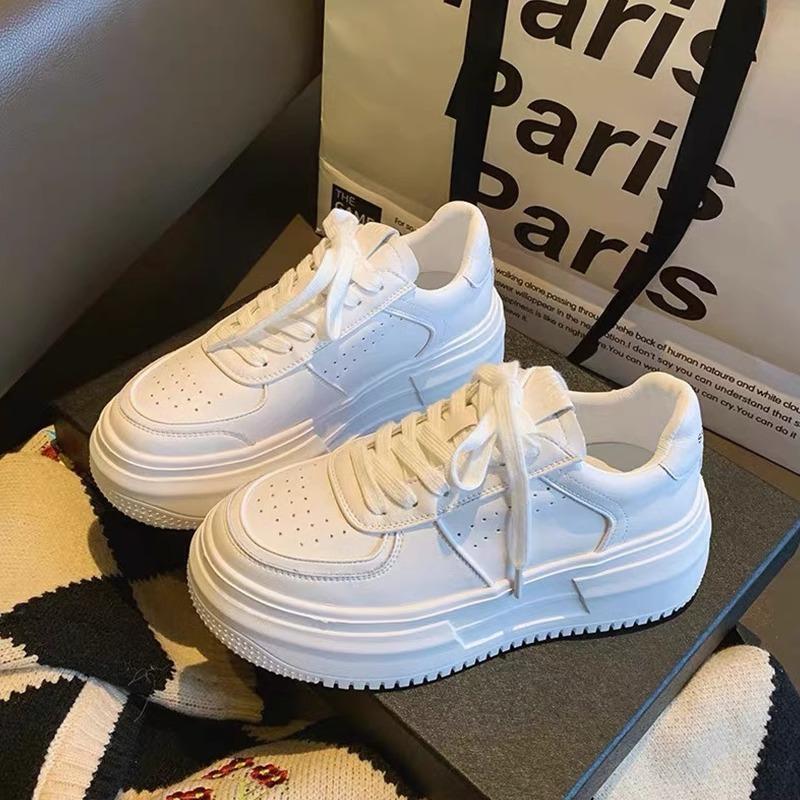 Frühling und Herbst Damen Schuhe Board Schuhe 2025 Frühling Neu Offizielle Freizeitschuhe Sportschuhe Damen Plateau Weiße Schuhe Tide 37