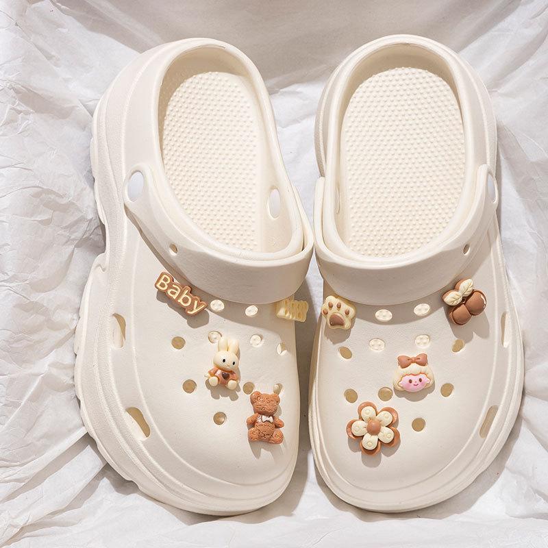 Damen 2024 Rutschfeste Strand-Sandalen mit dicker Sohle: Geruchshemmend, Erhöhtes EVA für Sommer-Outdoor-Bekleidung 40-41