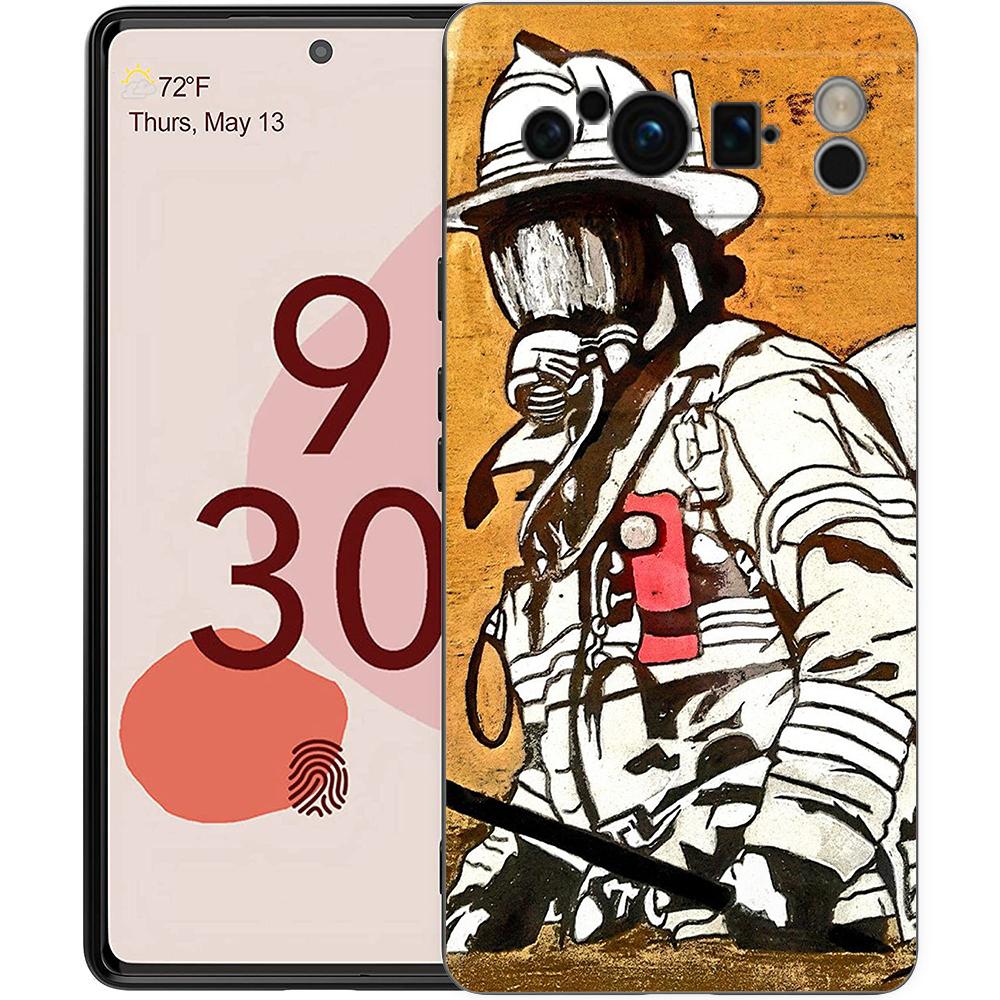Feuerwehrmann Feuerwehrmann Handyhülle Für Google Pixel 9 8 7 6 Pro XL 8A 6A 7A 5G Weiches Stoßfestes TPU Schwarzes Cover Fundas Pixel 9 Pro