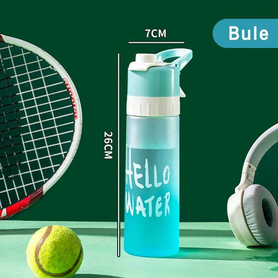 Spray Nebel Wasser Flasche Große Kapazität Männliche Und Weibliche Sport Lebensmittel Grade Studenten Kühlen Tragbare Kantine Spray Tasse 601-700ml blau