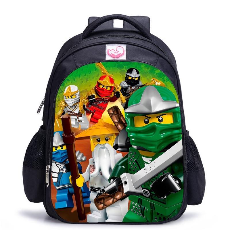Lego Ninjago Staffel 5 Cartoon-Print Schwarzer Rucksack black - medium