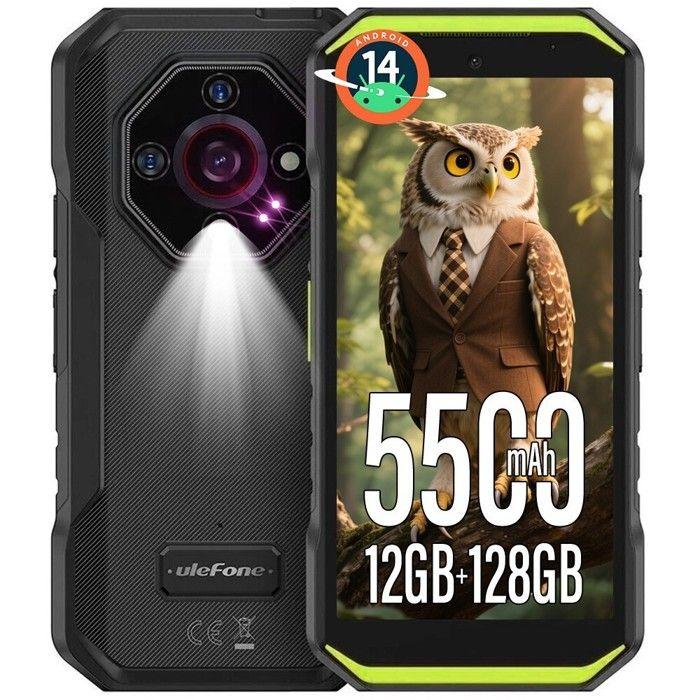 Robustes Mobiltelefon Ulefone Armor X32 12GB+128GB 5.65'' FHD+ 5500mAh Smartphone 48MP Nachtsicht Dual-SIM/NFC Grün grün
