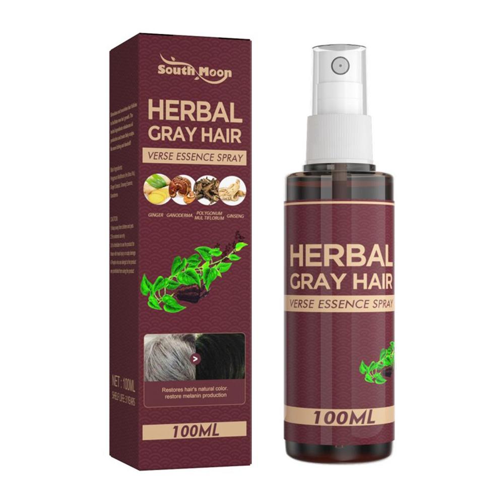 100 ml Serum für schwarzes Haar, zur Verdunkelung der Haare, reduziert graues Haar, nährt die Kopfhaut und verhindert weißes Haar, Haarpflege