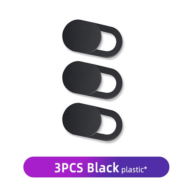 FONKEN Webcam-Abdeckung, universelle Telefon-Antispy-Kamera-Abdeckung für iPad, Web, Laptop, PC, MacBook, Tablet-Objektive, Privatsphärenaufkleber für Xiaomi 3PCS Black plastic schwarz