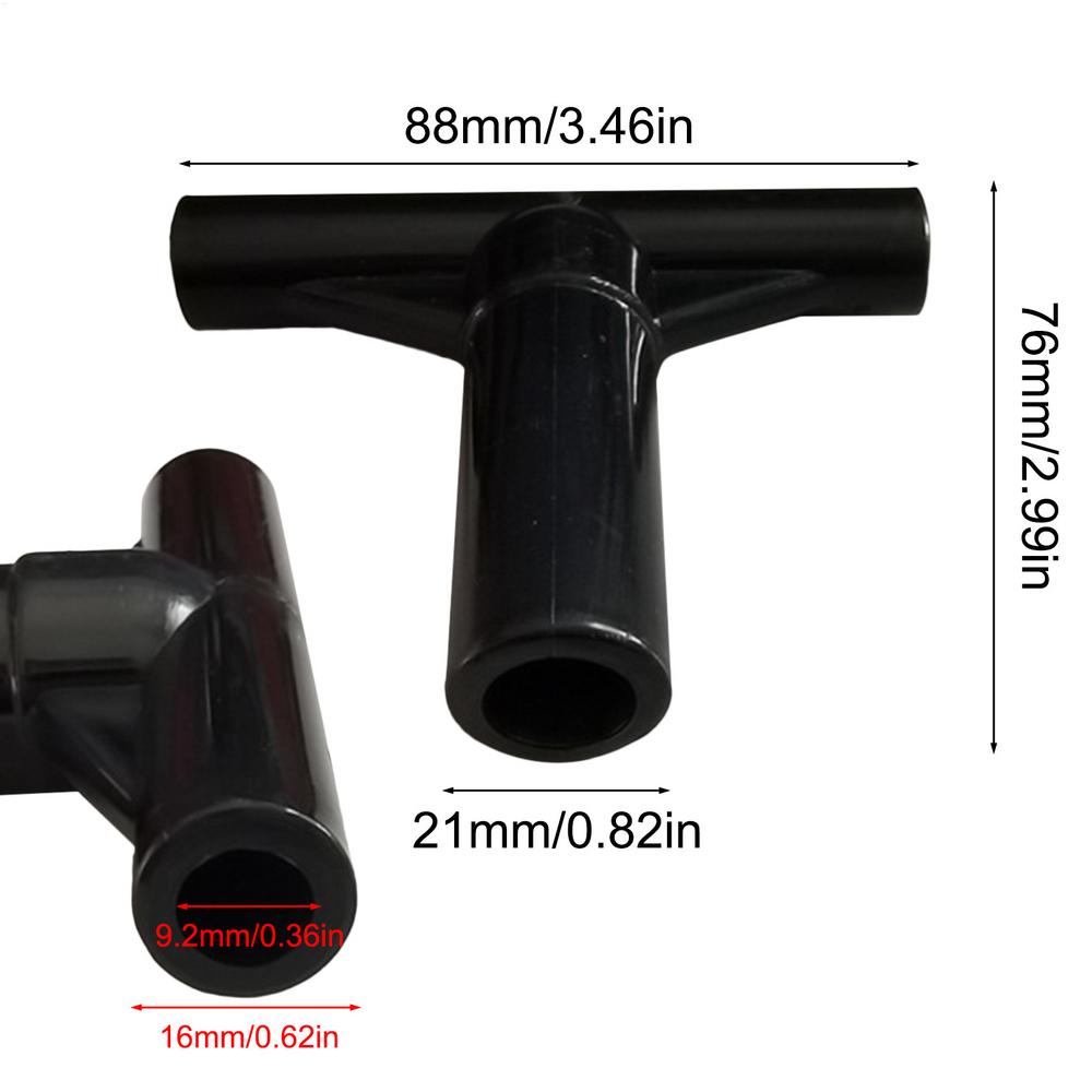 Trampolin T-Stück Teile Trampolin Stangenkappen Expansionsfittings Schutzrohr Schnellverbinder Für Trampolin Sicherheitsnetz schwarz