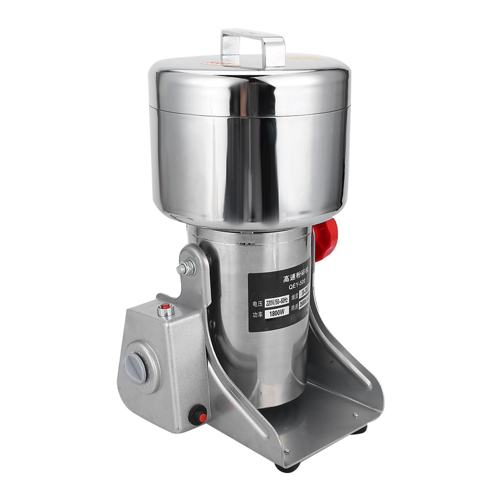 500g Hochgeschwindigkeits-Elektromühle Edelstahl Lebensmittel Medizin Gewürze Mühle Mahlmaschine US-Stecker EU Plug