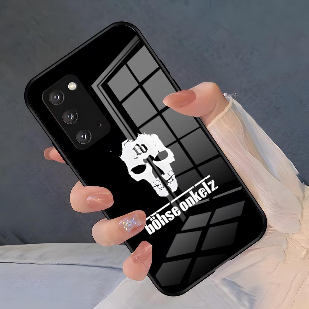 B-Bohse Onkelz Band Handyhülle für Samsung S26, S25 Plus, S20, S20 Plus, S22 Ultra, S23 FE, S21 Plus, S21 Ultra – Glasabdeckung Samsung S24 FE