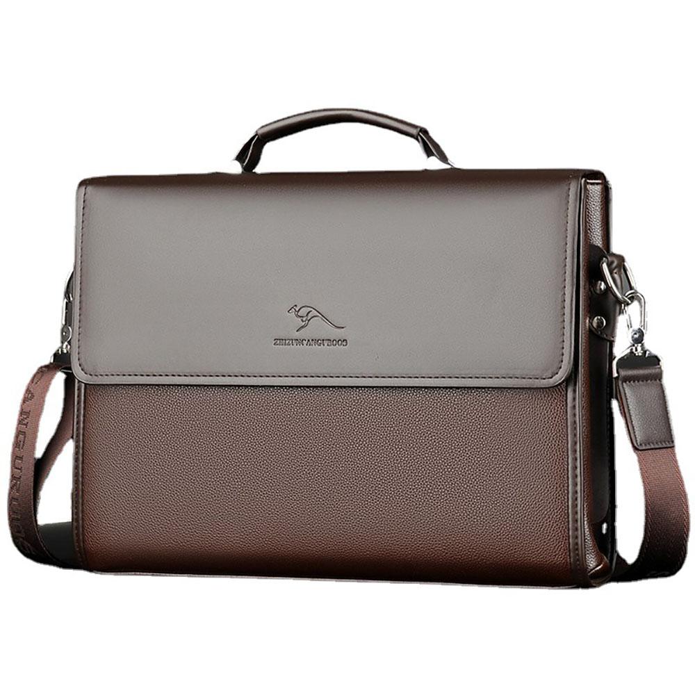 Herren-Umhängetaschen aus Leder, Herren-Business-Casual-Aktentaschen aus Leder, Herren-Ledertaschen, Cross-Body-Cross-Body-Handtaschen braun