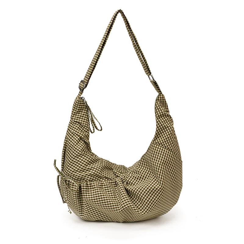 Nyl Karo Mode Umhängetaschen Lässige Große Kapazität Pendeln 2026 Damen Taschen Vielseitige Damen Handtaschen grün