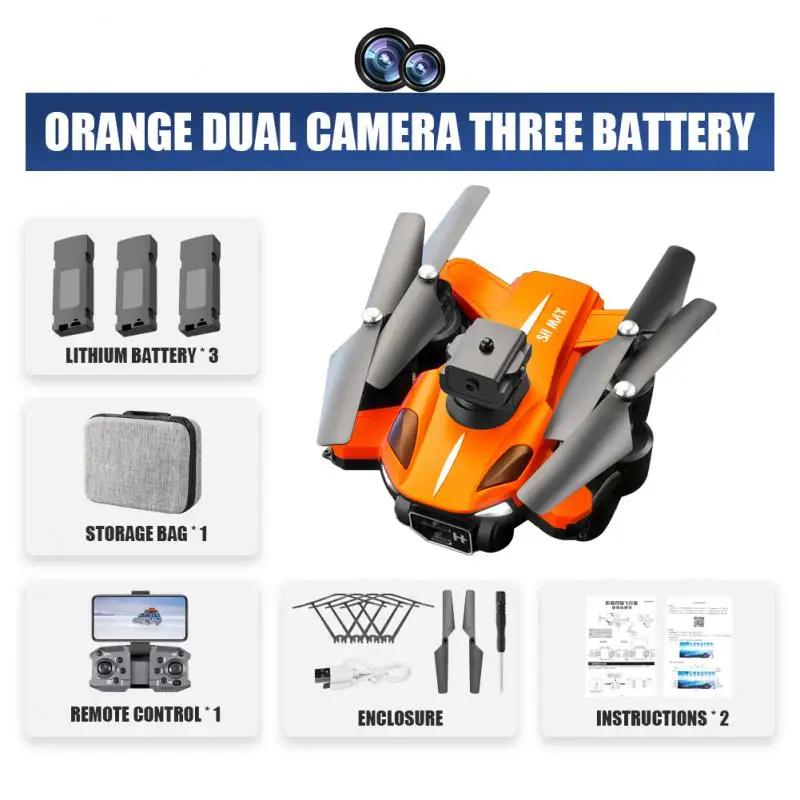 P11 Pro Drohne 8k Profesional 5000m 30 Minuten GPS ESC Dual-Kamera Omnidirektionale Hindernisvermeidung Quadrocopter Drohne für Kinder Geschenk Spielzeug 3 battery orange