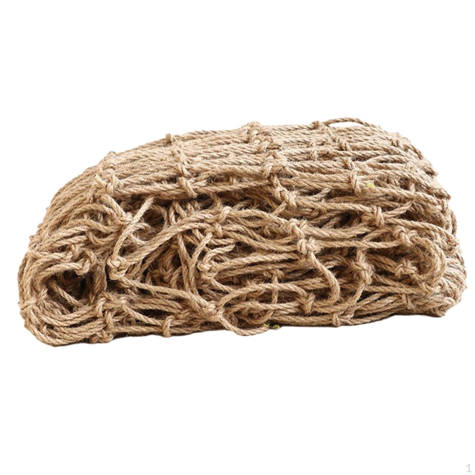Pflanzenstütznetz, Hanfseil, Fotowanddekoration, Gartenzaun, 3 mm Maschenweite zum Klettern 1Mx5M