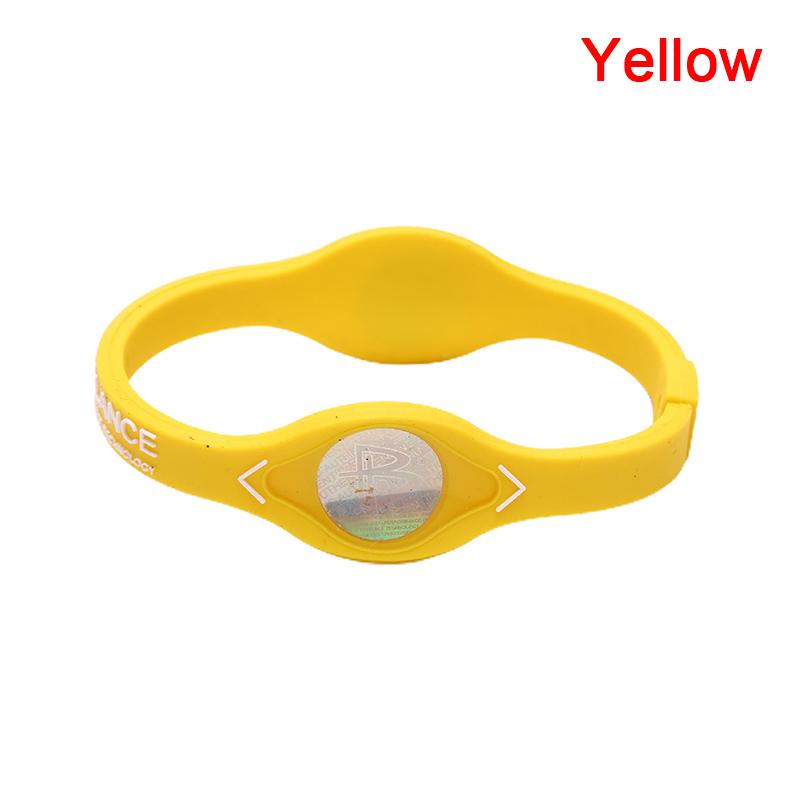 Silikon-Energie-Balance-Armband, Silikon-Energie-Armband, Sport-Silikon-Armband, Handgelenk gelb