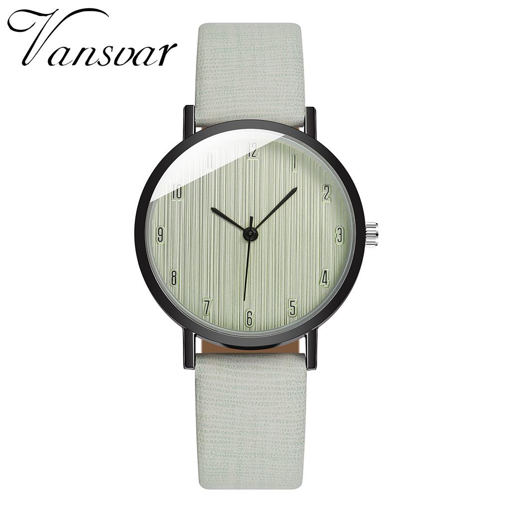 Damen-Armbanduhr, lässig, Quarz-Lederband, Newv-Armbanduhr, analoge Armbanduhr One Size grün