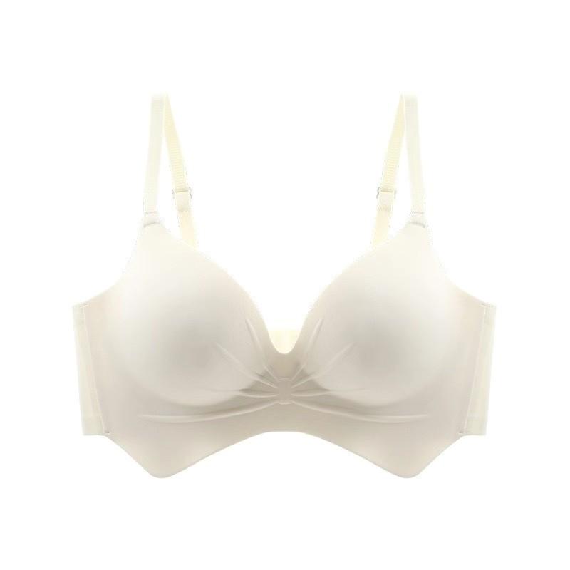 Push-Up-BH, sexy BHs für Damen, tiefes V-Bralette, gepolsterter Büstenhalter, nahtlos, dicke Körbchen-BHs 32A/B champagner