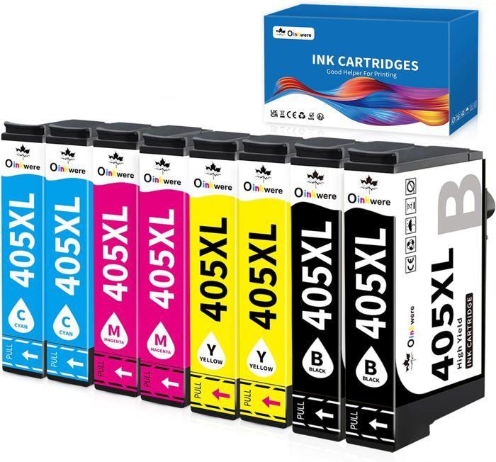 8 Packungen 405XL Tintenpatronen kompatibel für Epson 405XL Multipack für Workforce Pro WF-3820 WF-3825 WF-4820 WF-4825 Workfor