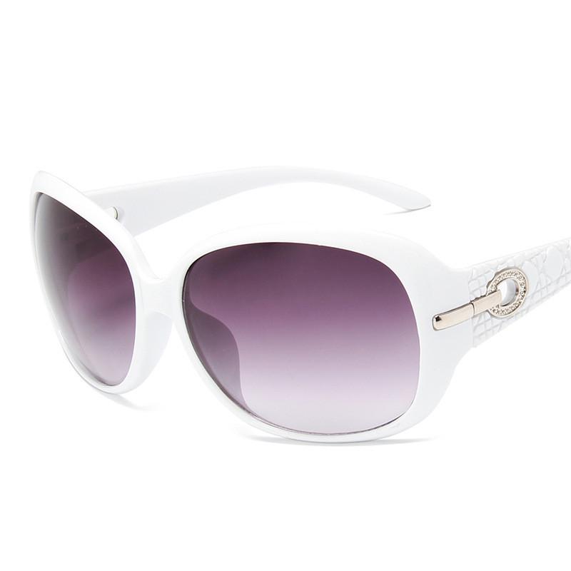 Vintage Sonnenbrille für Damen und Herren, klassisch, großer Rahmen, Farbverlauf, Sonnenbrille, Autofahrer-Sonnenbrille, nicht polarisierte Brille weiß