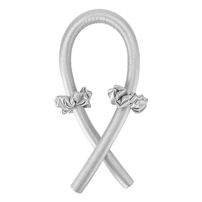 Lockenwickler Heatless Stirnband Curling Rod Schaum Curler Seide Curling Band Haar Ring DIY Haar Styling Werkzeuge Machen Haar Locken hellgrau