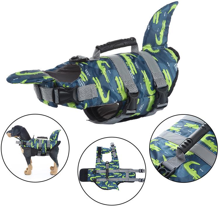 Hunde Schwimmweste Für Kleine Mittlere Große Hunde Schwimmen Bootfahren Schwimmwesten Hoher Auftrieb Hai Haustier Schwimm Sicherheitsweste (as the picture,M)