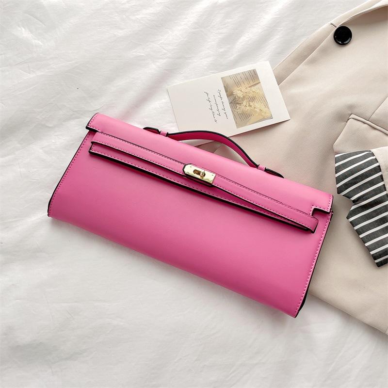 Kleine Taschen Damen Großhandelstaschen Neue Mode Damen Taschen Clutch-Taschen Vielseitige Damen-Handtaschen rose rot