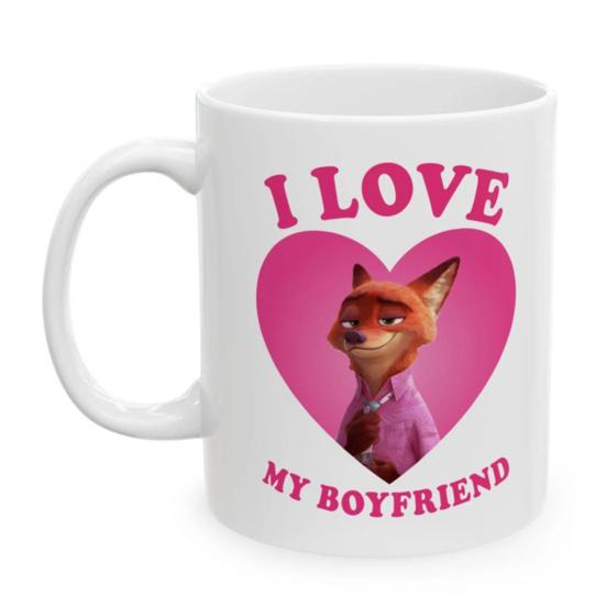 Ich Liebe Meinen Freund Freundin Tasse Zootopia Nick Fuchs Judy Hopps Paar Keramik Kaffeetasse Herz Design Paare Tee Heiße Schokolade Tasse Men  1pc