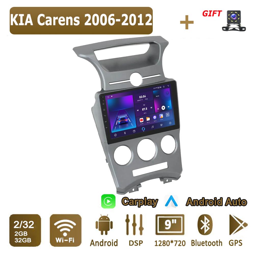 Android Carplay Autoradio für KIA Carens 2006-2012 Multimedia-Player Head Unit Stereo GPS Navigation BT WIFI 4 + 64GB 2+32GB,A