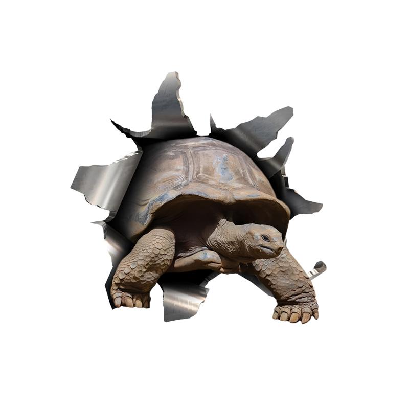 Autoaufkleber für Schildkröte, versteckt in Löchern, wasserdichte, unregelmäßig geformte Auto-Dekorationsaufkleber 24cm-Longest Side