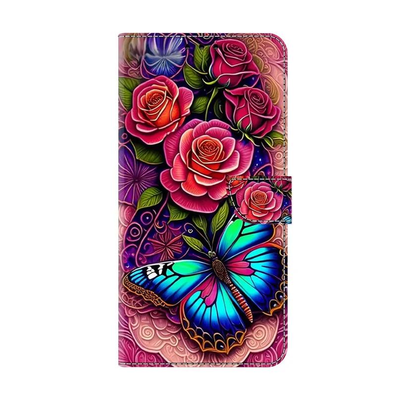 Edge 60 Pro Hülle für Coque Motorola Edge 60 Pro Fundas Bemalte Brieftasche Klappständer Hülle für Moto Edge 60 Pro Handyhülle Buchhülle for Edge 60 Pro