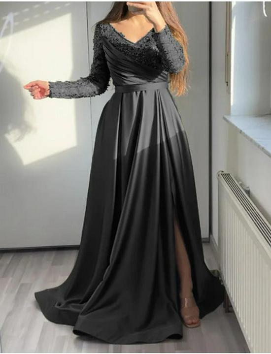 2025 Trägerloses Rüschen-Mid-Waist-Spitzen-Abendkleid in Rot, Schwarz und Grün XL schwarz