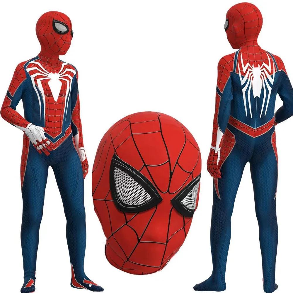 PS4 Spider-Man Kostüm Komplette Kollektion Set Kinder Halloween Weihnachtsfeier Geburtstagsgeschenk Anzug Superheld Cosplay Overall 180