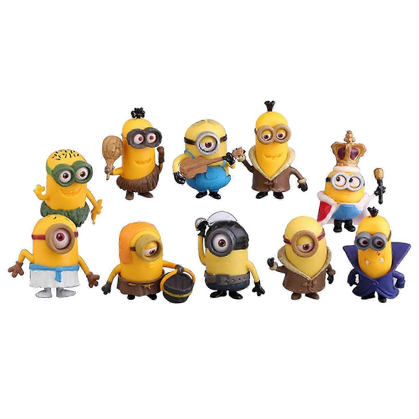 10 Stück PVC Mini-Figuren Spielzeug Set, Minions Modelle, Actionfiguren Sammlerstücke, Geburtstagsgeschenk für Kinder