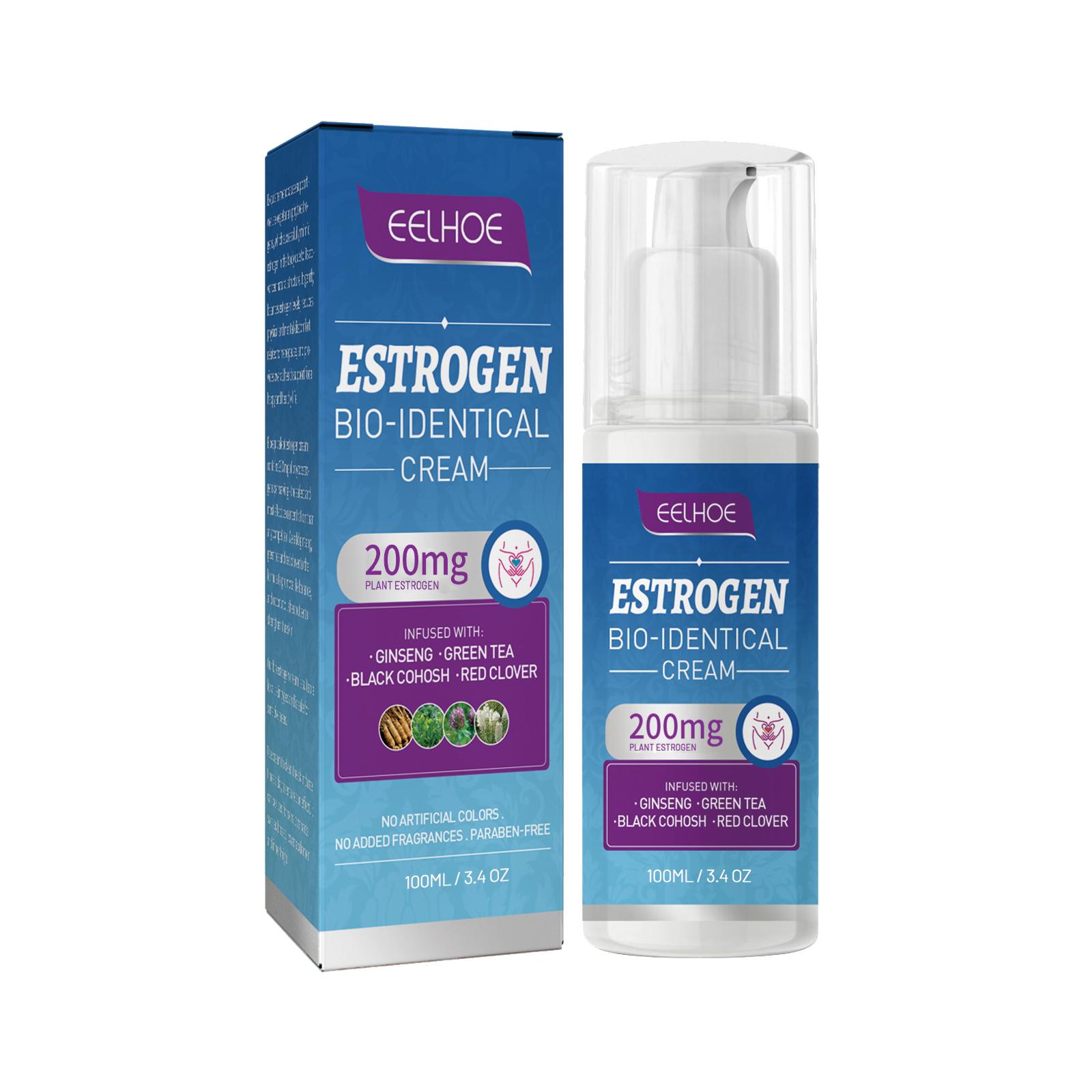 Eelhoe Menopausal Östrogen Creme Beruhigende Creme Pflege Creme Zu Reduzieren Frauen der Menopause Müdigkeit Stimmung Schwankungen Pflege Creme 100ml Boxed