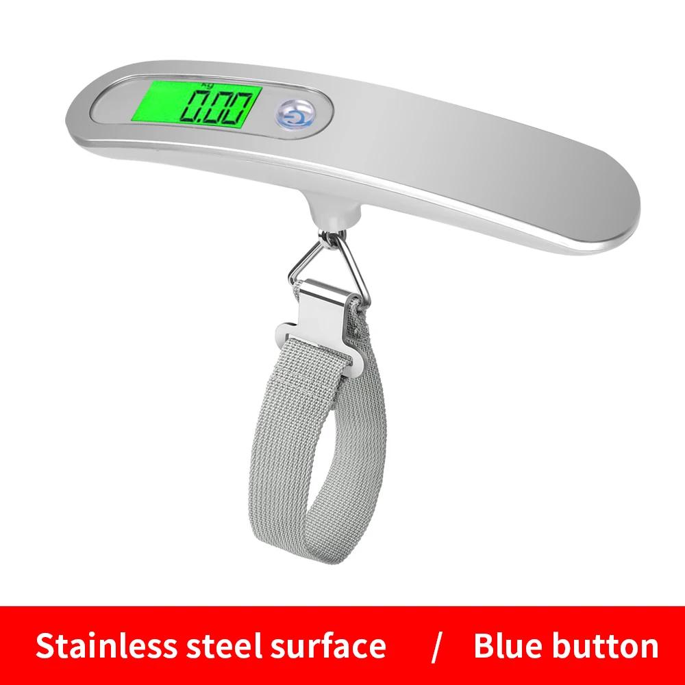 Waage, elektronische Waage mit Hintergrundbeleuchtung, Federwaage, Gepäckwaage, Steelyard-Koffer, Reise-Hängewaage mit Steelyard-Haken, 50 kg/110 lb seidigen glanz gold