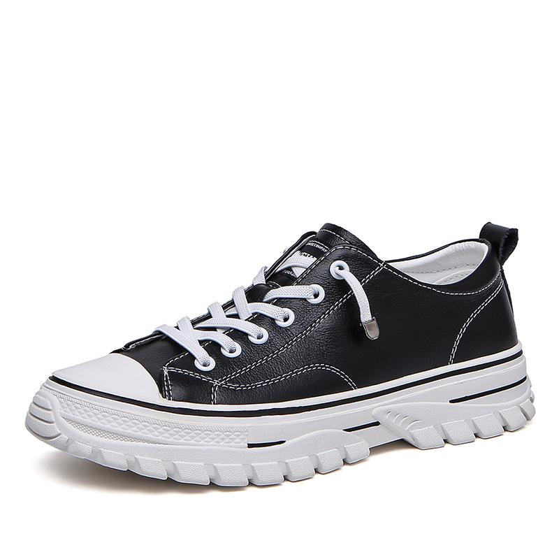 Herbst Neue Herren Freizeitschuhe All-Matching Board Schuhe Plateau Freizeitschuhe Jugendmode Board Schuhe 44 schwarz