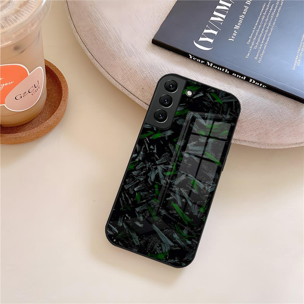 Normale Echte Geschmiedete Kohlefaser Handyhülle Glas Für Samsung Galaxy S26 S25 S21 S22 S24 S23 S20 Ultra Fe Plus A16 A24 A55 A53 Hülle Galaxy S21 FE 5G